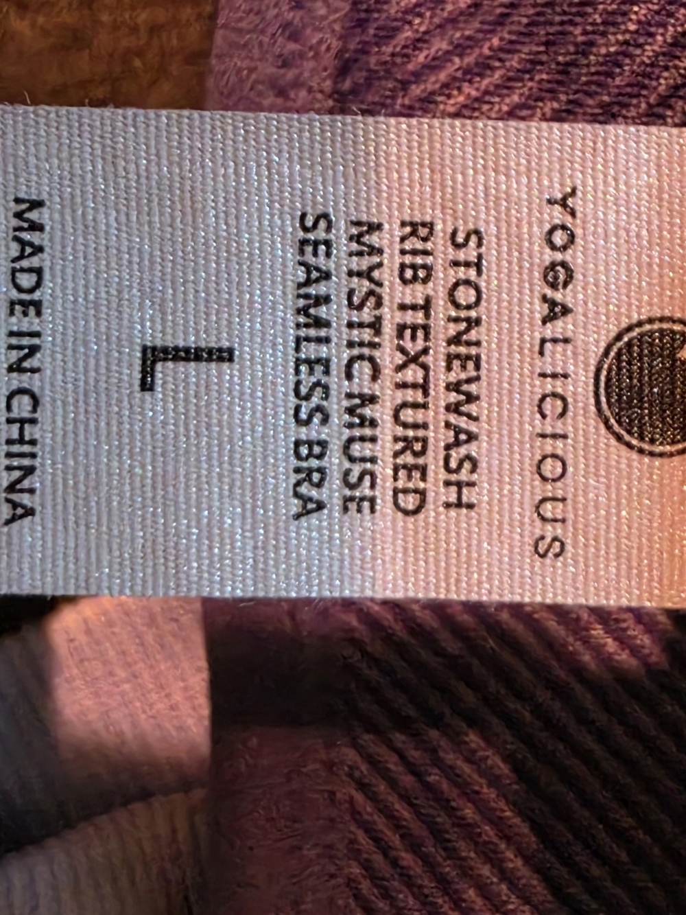 Yogalicious Sports Bras - 2 Stonewash Rib-Textured